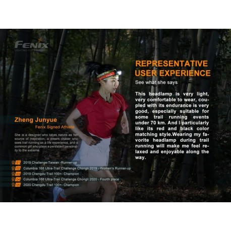 Frontal HL18R-T 500 lumenes para Trailrunning (incluye batería recargable) funciona también con 3xAAA