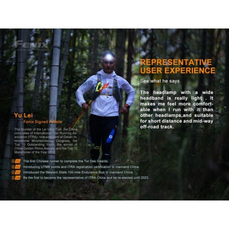 Frontal HL18R-T 500 lumenes para Trailrunning (incluye batería recargable) funciona también con 3xAAA