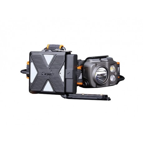 Frontal Fénix HP16R 1250 lúmenes con doble foco (inundación y distancia) y luz blanca y roja