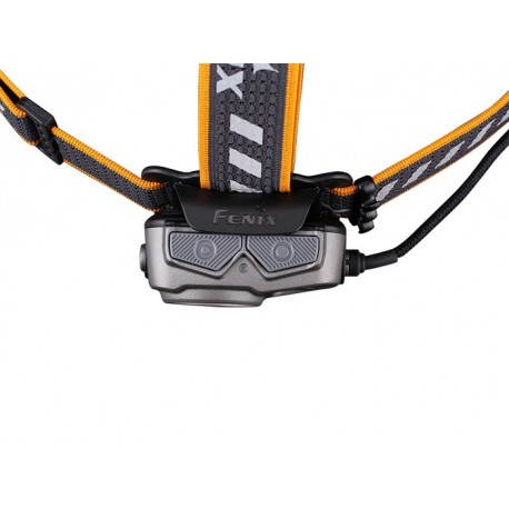 Frontal Fénix HP16R 1250 lúmenes con doble foco (inundación y distancia) y luz blanca y roja