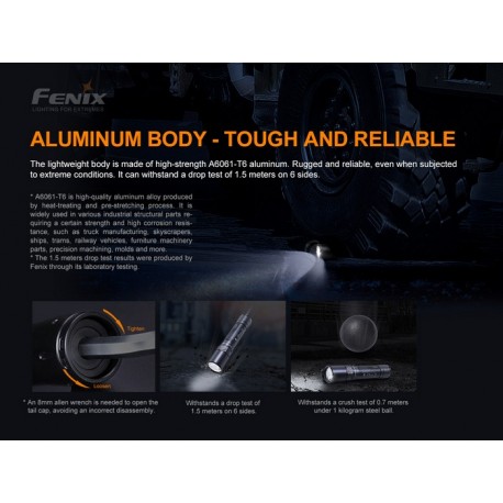 Linterna Led Fénix WF30RE Intrínsecamente segura con 280 lúmenes