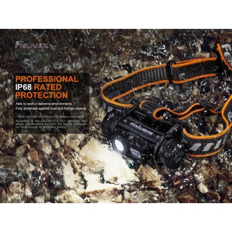 Frontal Fénix HM70R con 1600 Lúmenes Recargable con batería 21700