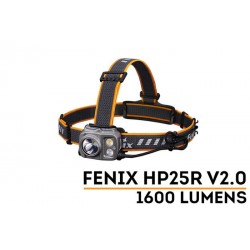 Frontal Fénix HP25R V2.0 1600 lúmenes, Luz blanca y roja, Recargable Cable USB tipo C