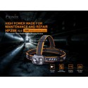 Frontal Fénix HP25R V2.0 1600 lúmenes, Luz blanca y roja, Recargable Cable USB tipo C