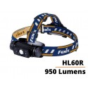 Frontal Led Fénix HL60R 950 Lúmenes (micro usb recargable-incluye batería 18650) color negro