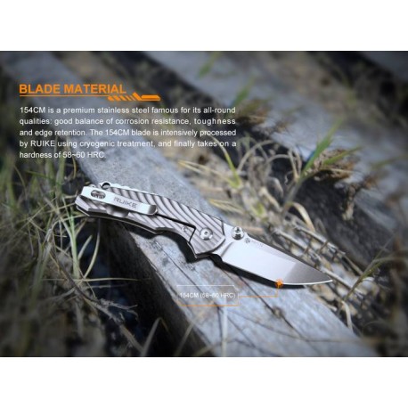 Navaja Ruike M671-TZ  Mango de Titanio ideal para EDC