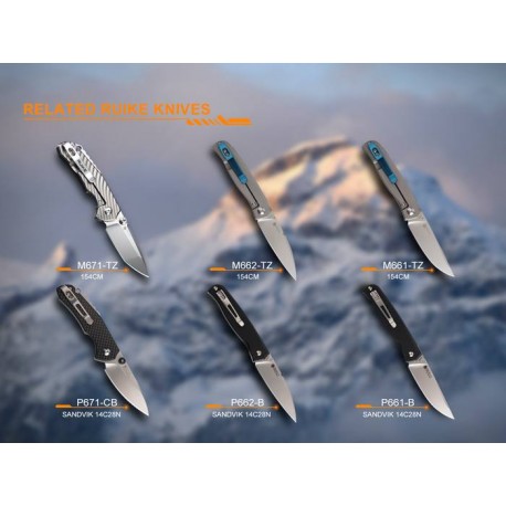 Navaja Ruike M671-TZ  Mango de Titanio ideal para EDC