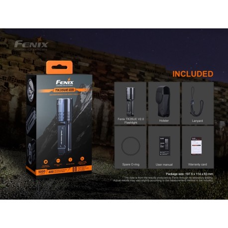 Fénix TK35UE-V2.0 5000 lúmenes (incluye dos 18650 de 3000 mAH)