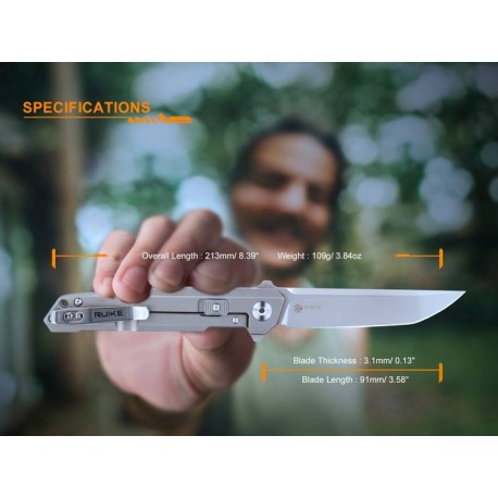 Navaja Ruike M126-TZ  Mango de Titanio ideal para EDC