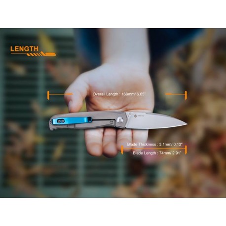 Navaja Ruike M662-TZ  Mango de Titanio ideal para EDC