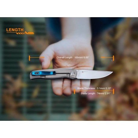 Navaja Ruike M661-TZ  Mango de Titanio ideal para EDC