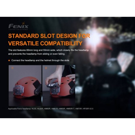 Soporte para Casco ALG-04 para fijar los frontales HL60R, HM60R, HM61R, HM65R, HM70R, HP30R V2.0