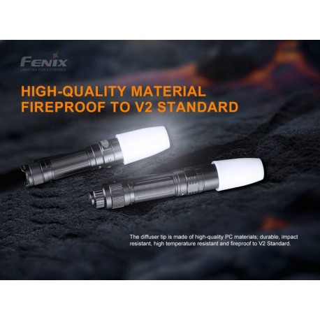 Difusor Blanco AOD-S para Linternas Fénix de diámetro de cabezal de 21 a 26,5 mm