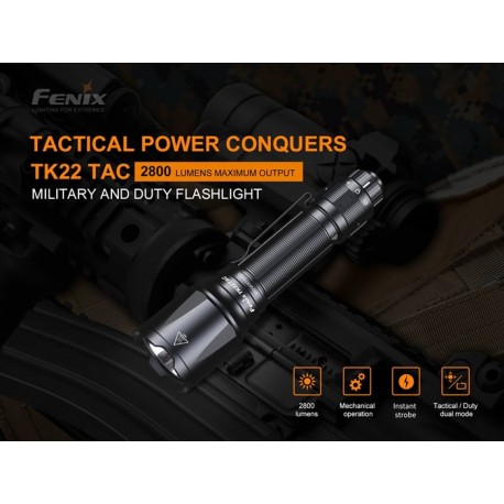 Linterna Táctica Fenix TK22 TAC (2800 lúmenes)