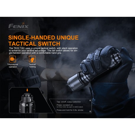 Linterna Táctica Fenix TK22 TAC (2800 lúmenes)