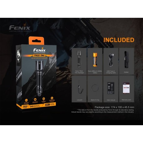 Linterna Táctica Fenix TK22 TAC (2800 lúmenes)