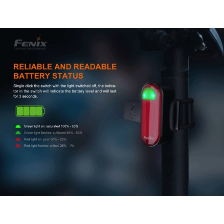 Luz trasera recargable para bicicleta Fenix BC05R V2.0