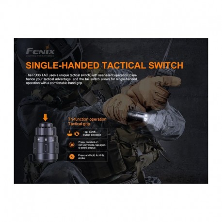 Linterna Fénix PD36 TAC Táctica de 3000 lúmenes y estrobo