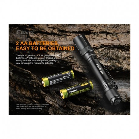 Linterna E20 350 lúmenes (funciona con 2 x AA inlcuida en el precio)