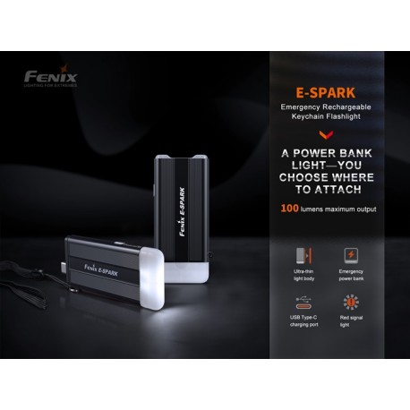 Linterna/Llavero de emergencia Fenix E-SPARK (Recargable)