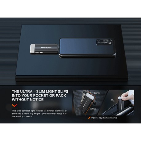 Linterna/Llavero de emergencia Fenix E-SPARK (Recargable)