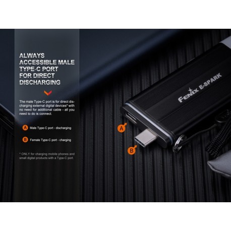 Linterna/Llavero de emergencia Fenix E-SPARK (Recargable)