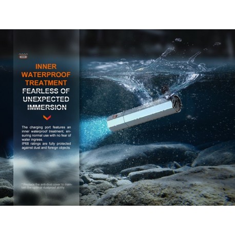 Linterna Powerbank Fenix E-CP de Alto rendimiento (Color negro)