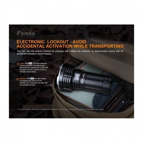 Linterna Fénix LR50R Super Brillante 1200 lúmenes y 950 metros para búsqueda