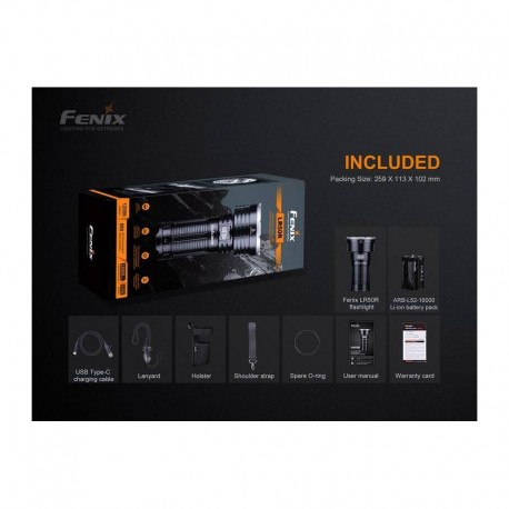 Linterna Fénix LR50R Super Brillante 1200 lúmenes y 950 metros para búsqueda