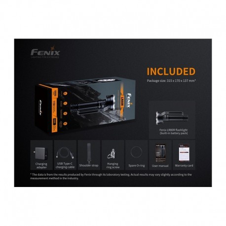 Linterna Fénix LR80R Super Brillante 18.000 lúmenes y 1.130 metros para búsqueda