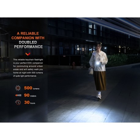 Linterna E03R V2.0 - 500 lúmenes