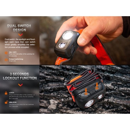 Frontal Fénix HL32R-T - 800 Lúmenes