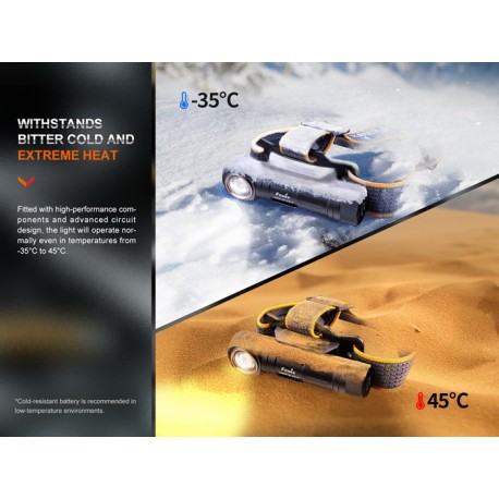 Frontal HM61R V2.0 1600 lúmenes (luz roja y blanca)