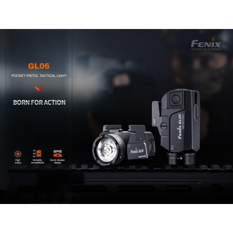 Linterna táctica Fenix GL06 - Para pistolas de bolsillo