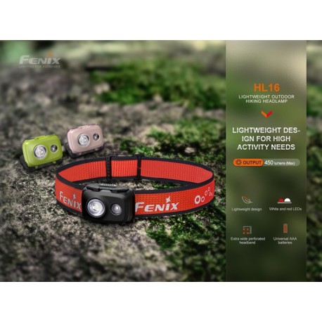 Nuevo frontal ligero Fenix HL16