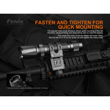 Anillo abrazadera Fenix ALG-15 para riel Picatinny