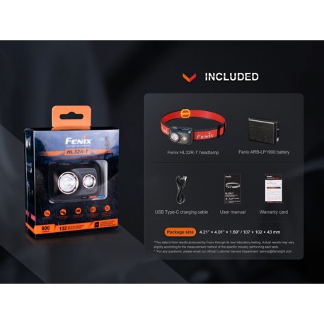 Frontal Fénix HL32R-T (Azul) - 800 Lúmenes