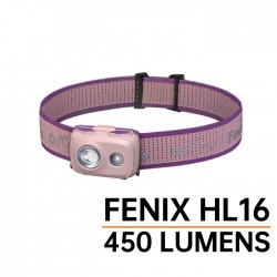 Nuevo frontal ligero Fenix HL16 (Rosa) - 450 Lúmenes (utiliza 3 x AAA)