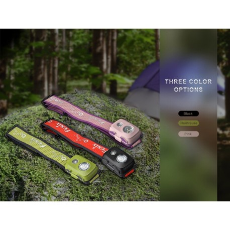 Nuevo frontal ligero Fenix HL16 (Rosa) - 450 Lúmenes (utiliza 3 x AAA)