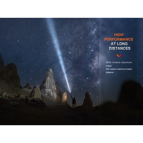 Fenix PD40R-V3.0 - 3000 Lúmenes (Incluye batería 21700 de 5000 mAh)