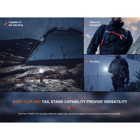 Fenix PD40R-V3.0 - 3000 Lúmenes (Incluye batería 21700 de 5000 mAh)