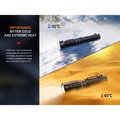 Fenix PD40R-V3.0 - 3000 Lúmenes (Incluye batería 21700 de 5000 mAh)