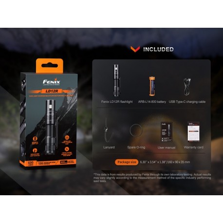 Nueva Linterna Fenix LD12R - 600 lúmenes