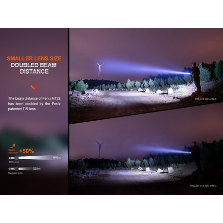 Linterna de Caza Fenix HT32 - 2500 lúmenes