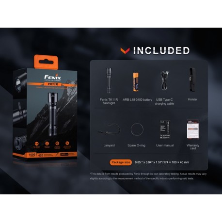 Linterna Fénix TK11R - Militar/Policial 1600 Lúmenes
