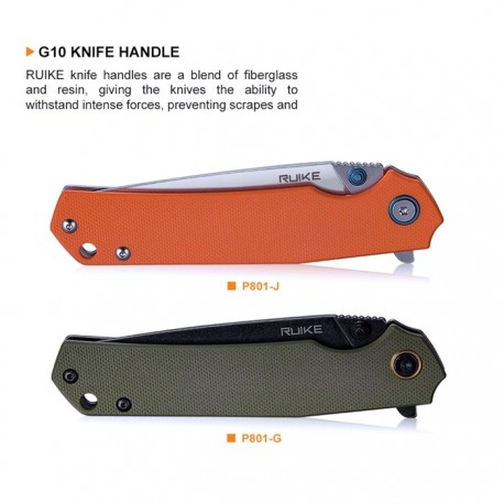 Navaja Ruike P801-J Acero inoxidable (Color Naranja)