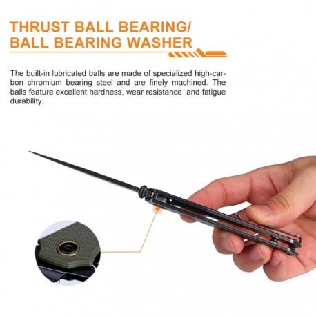 Navaja Ruike P801-J Acero inoxidable (Color Naranja)