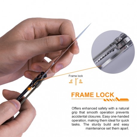 Navaja Ruike P801-J Acero inoxidable (Color Naranja)