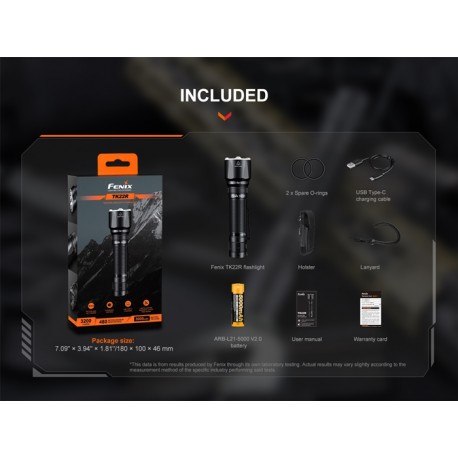 Linterna táctica Fénix TK22R - 3200 lúmenes