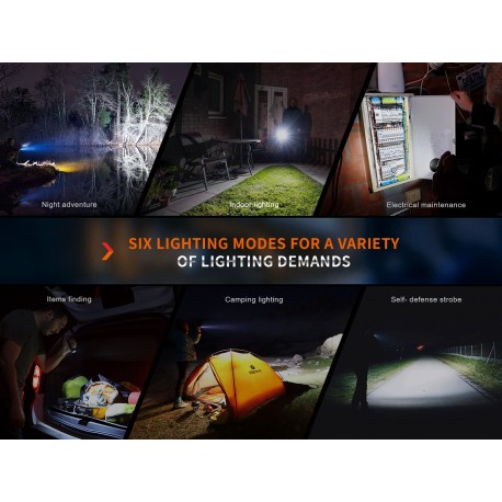 Fénix E35R - 3100 Lúmenes (Incluye batería 21700 DE 5000 mAh) linterna recargable por micro USB-Tipo C)